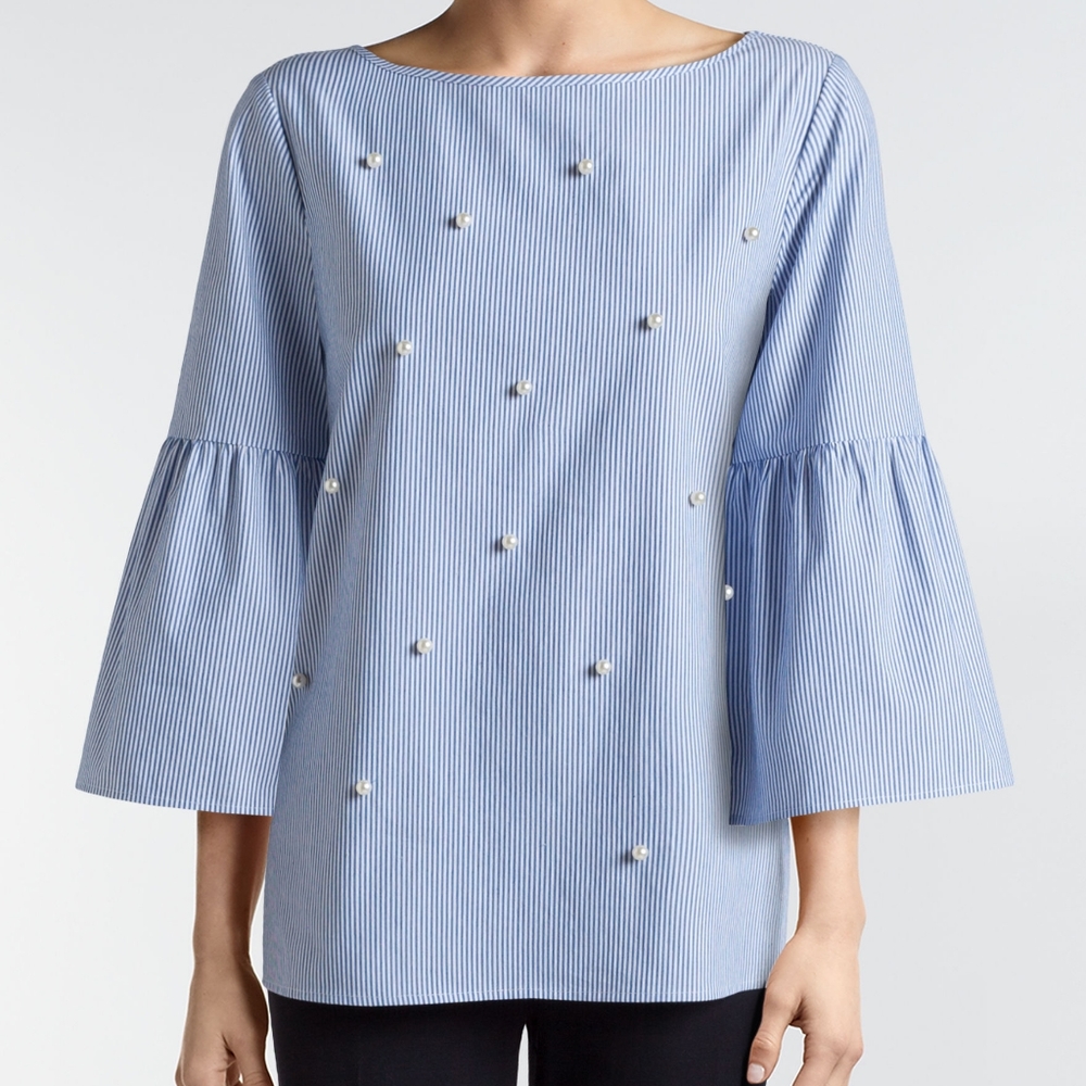 Valerie Stevens, Striped Pearl Top